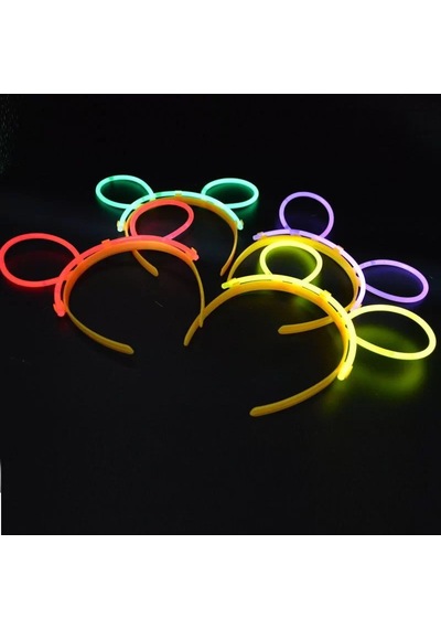 Glow Taç Fosforlu Taç Karışık Renk 12 Adet 3+