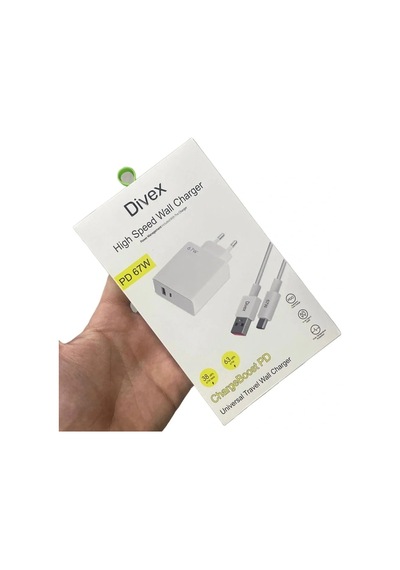 Divex 67w Type-c Usb-c + Usb Yüksek Hızlı Şarj Aleti Ds-306