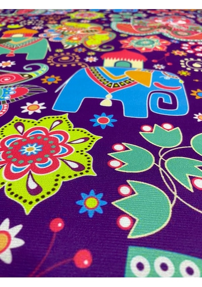 Enesar Home Indian Fil Desenli Kumaş Kırlentlik Döşemelik Kumaş Dijital Baskı 100 x 140 cm