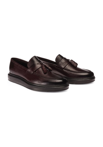 Deery Hakiki Deri Bordo Comfort Erkek Loafer Bordo (539805734) Bordo