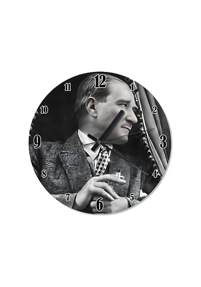 Mustafa Kemal Atatürk Dekoratif Duvar Saati Çok Renkli