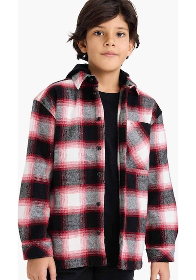 Defacto Erkek Çocuk Oversize Geniş Kalıp Kapüşonlu Ekose Desenli Flanel Uzun Kollu Gömlek G4467a825cwbr169 Bordo-br169 Defacto Erkek Çocuk Oversize Geniş Kalıp Kapüşonlu Ekose Desenli Flanel Uzun Kollu Gömlek G4467a825cwbr169 Bordo-br169