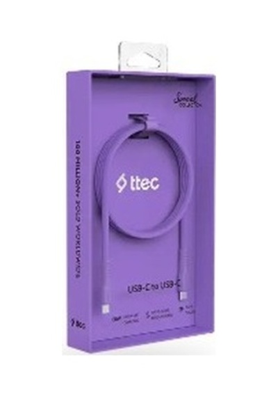 Ttec-usb-c - Usb-c 120cm 60w Pd/qc Hızlı Şarj/data Kablosu Mor