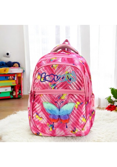 Kız İlkokul Ortopedik 3'lü Set Kalemlik Beslenme Çanta Model 13