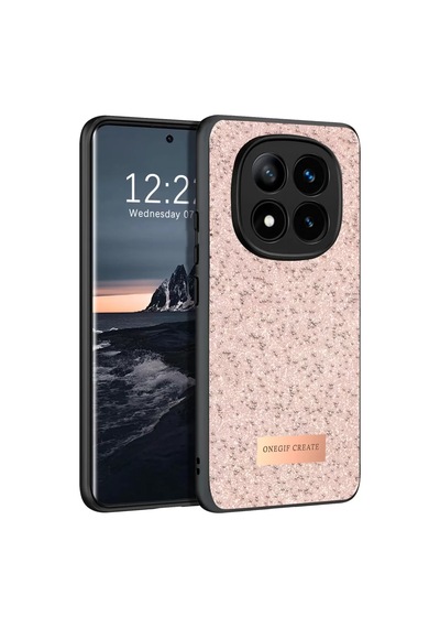 Onegif Xiaomi Redmi Note 14 Pro 4g Uyumlu Bright Simli Kapak - Pembe
