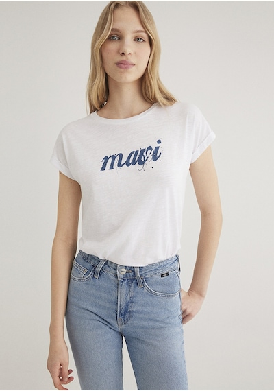 Mavi - Mavi Logo Baskılı Beyaz Tişört 166422-620 Beyaz