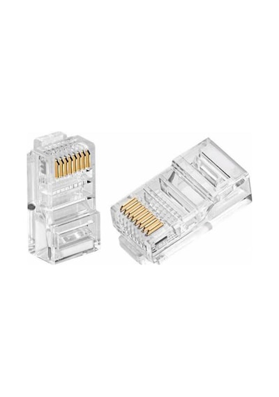 Rj45 Cat6 Altın Uçlu Jack Konnektör 100 Adet