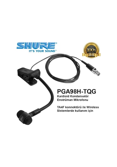 Shure Pga98h-tqg Kardioid Kondansatör Enstrüman Mikrofonu