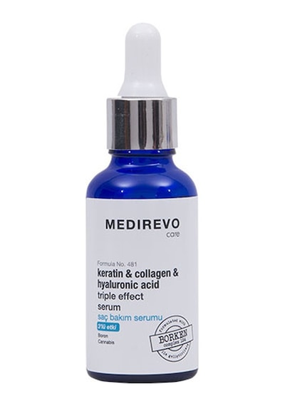 Medirevo Bor Kenevir Tohumu Yağı Keratin Hyaluronik Asit Gliserinli Saç Bakım Serumu 30 ML