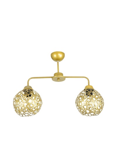 Ikili Selçuklu Model Modern Gold Plafonyer Avize
