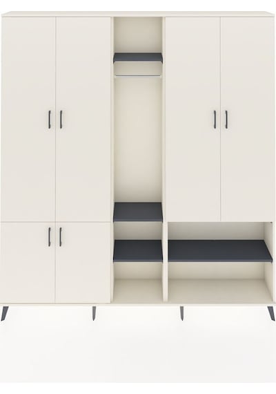 Arges Dolap 15 Raflı 5 Kapaklı Tek Askılı 220x30x243 Aytaşı-aytaşı/antrasit Aytası/antrasıt Arges Dolap 15 Raflı 5 Kapaklı Tek Askılı 220x30x243 Aytaşı-aytaşı/antrasit Aytası/antrasıt