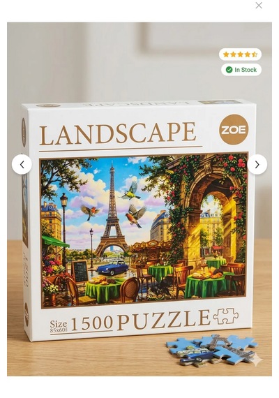 Landscape 1500 Parça Yapboz Puzzle I 85 60cm I Paris Eyfel Kulesi