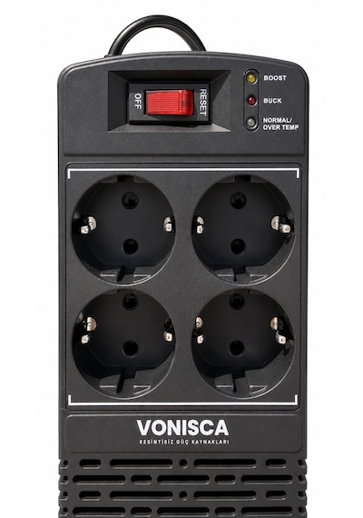 Sr1200 Avr 1200va 600w 4 Prizli Otomatik Voltaj Buzdolabı Kombi Tv Regülatörü Ups Değildir