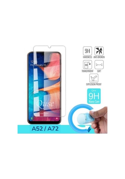 Oppo A52 / A72 Ekran Koruyucu Seramik Nano Kırılmaz Cam Tam Kaplayan