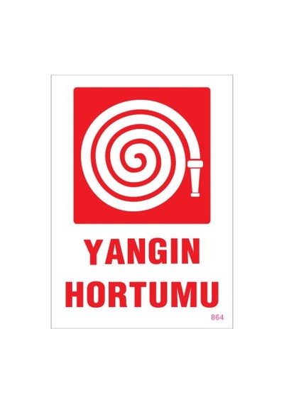 Yangın Hortumu Uyarı Levhası 25X35 Kod:864
