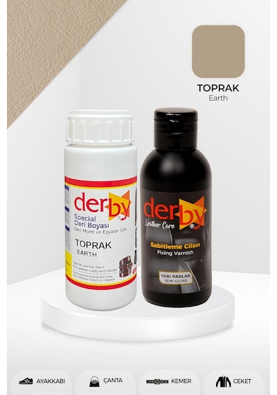 Derby Deri Mont Boyası ve Sabitleme Cilası 100 G Set