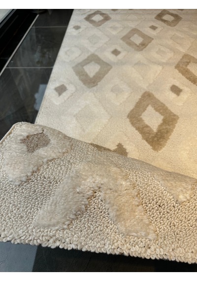 West Halı Salon, Oturma, Yatak Odası Halısı Desen Kodu 68359-060 Krem-kahverengi