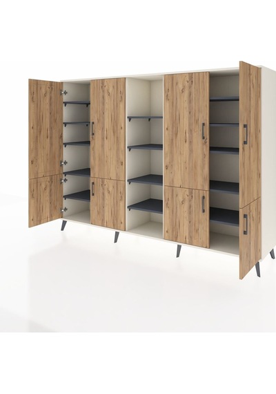 Hyperion Dolap 14 Raflı 8 Kapaklı 220x44x163 Aytaşı-çam/antrasit Atlas Çam/antrasıt - Aytası Hyperion Dolap 14 Raflı 8 Kapaklı 220x44x163 Aytaşı-çam/antrasit Atlas Çam/antrasıt - Aytası