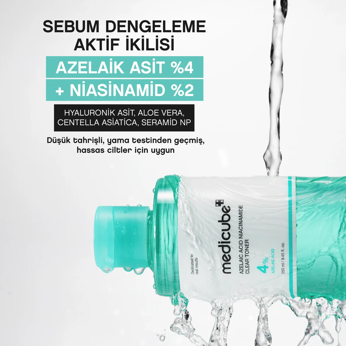 Azelaic Acid Niacinamide Clear Toner 250ml Arındırıcı Tonik