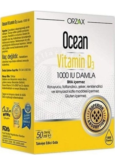 Ocean Vitamin D3 1000 Iu Damla 50 Ml