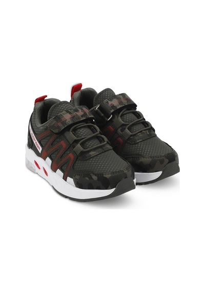Slazenger Elıps Unisex Çocuk Haki Kamuflaj Sneaker Haki Kamuflaj