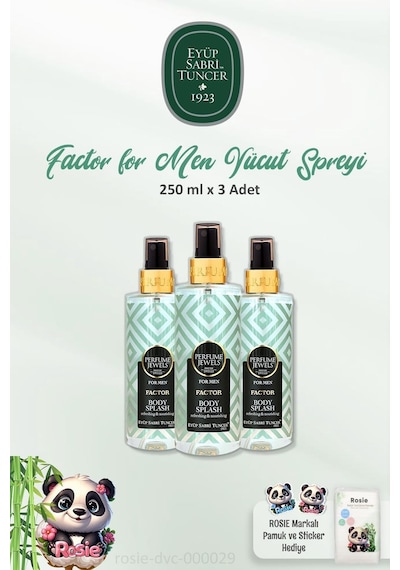 3'lü Body Splash Factor 250 Ml Ve Rosıe Pamuk 60'lı