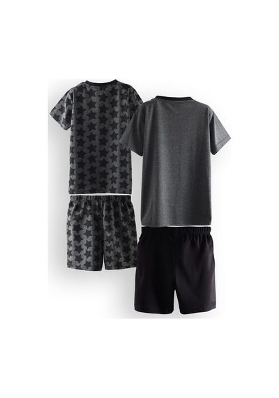 Denokids Yıldızlı Dino Erkek Çocuk 2'li Pijama Takım Renkli Çok Renkli