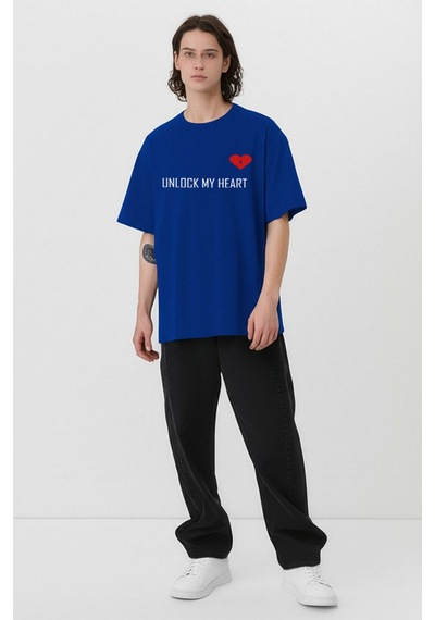 Nevermind Unisex Kadın Erkek The Key To Çift Sevgili T-shirt 2'li Set Takım Lacivert