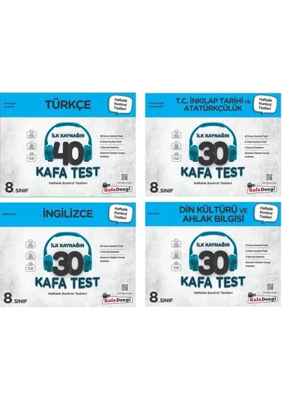 Kafadengi 8. Sınıf Lgs Türkçe + İngilizce + İnkılap + Din Kafa Te