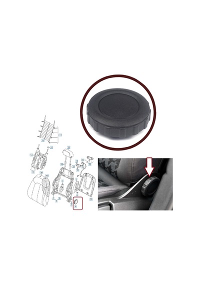 Audi Seat Skoda Vw Için Ön Koltuk Sırt Ayar Makarası Siyah 8K0881671