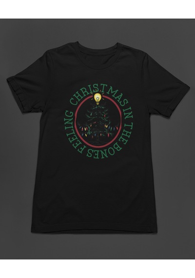 Bumeta Feeling Chiristmas İn The Bones Unisex Tişört T-shirt Siyah