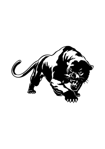 Panter Panther Kaplan Puma Oto Sticker Araba Cam Sticker Siyah 20 Cm