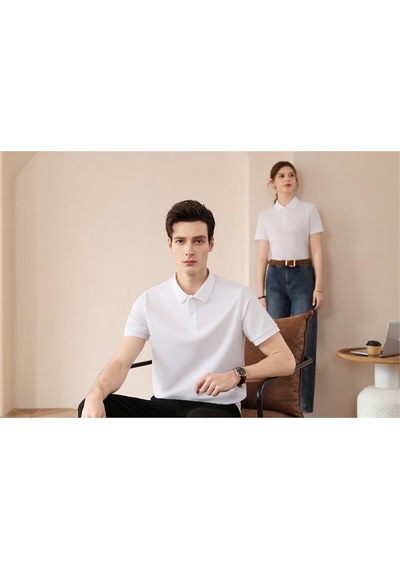 New Performance Premium Polo T-shirt 58.1% Pamuk 37.7% Polyester 4.2% Spandex Beyaz