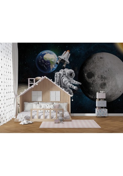 Astronotlu Duvar Kağıdı Güneş Sistemi Duvar Resmi Genç Odası Duvar Posteri