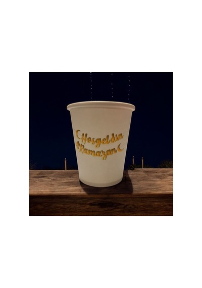 Ramazan-hoşgeldin Ramazan-iftar-sahur Tek Kullanımlık 7 Oz 100 Adet Karton Bardak 1