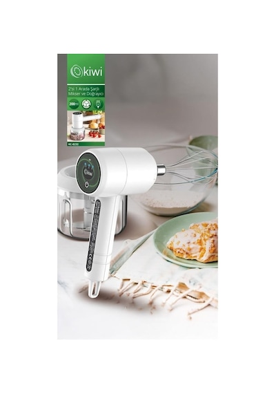 Kiwi Kc-8232 Şarjlı El Mikseri Ve Doğrayıcı 2996