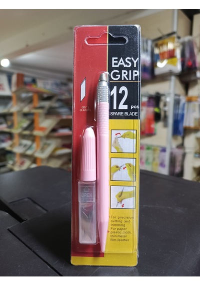 Gebzeli Kretuar Seti 0,4mm 30derece Kesik Uçlu Kolay Kavranabilir Pembe Gövde+10 Adet Yedek Uçlu Set