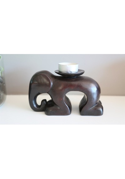 Yere Çökmüş Fil Tealight Mumluk 16 CM