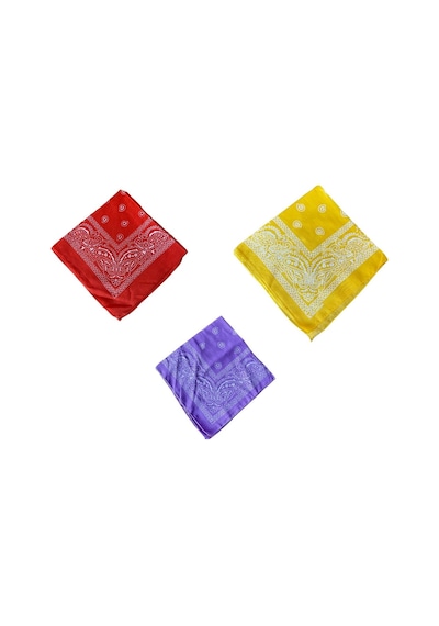 Pamuklu Klasik Desen Unisex 3lü Bandana Seti Renkli Bandana Etnik Desenli A Kalite Bandana Açık Şeftali