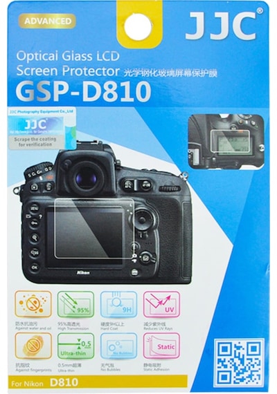 Jjc GSP-D810 Nikon D810 Uyumlu Optik Cam 0.3 MM LCD Ekran Koruyucu