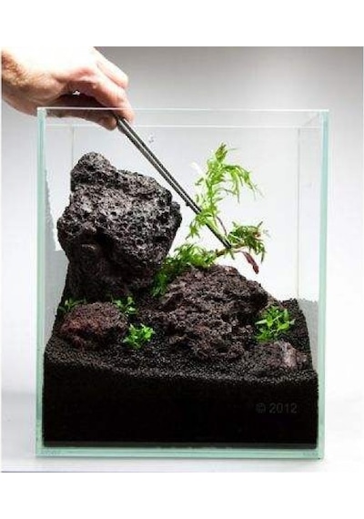 Canlıpetshop Akvaryum Dekoratif Doğal SiyahLav Kaya 10 x 10 CM 8'li