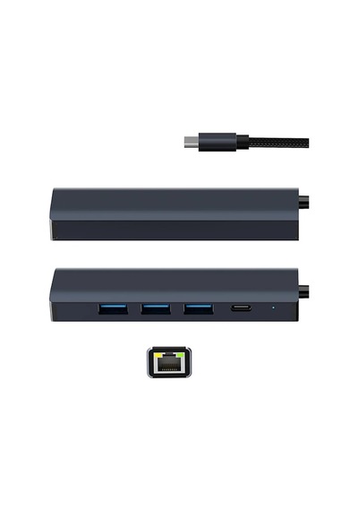 Ally Byl-2302 5 In 1 Type-c To Usb + Type-c + Ethernet Dönüştürücü Çoğaltıcı Hub- 5775