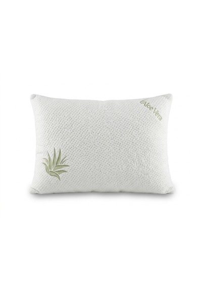 Visko Parçacıklı Yastık 40x60 Cm - 1000 Gr, Visko Parça Dolgulu, Fermuarlı Yıkanabilir Kılıflı, Antibakteriyel Ergonomik Yastık Beyaz