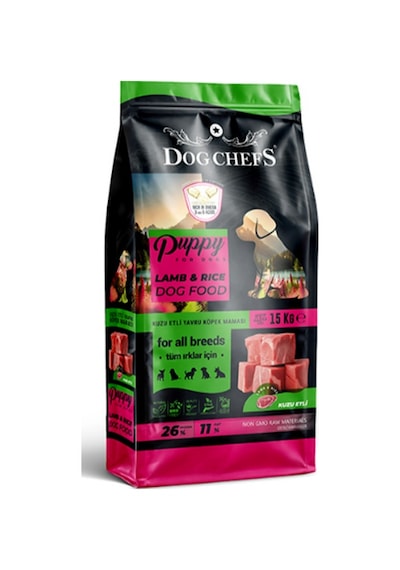 Dog Chefs Kuzu Etli ve Pirinçli Yavru Köpek Maması 15 KG