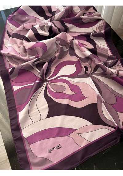 Siyane Scarf Naturel Desen Şal 04 Çok Renkli