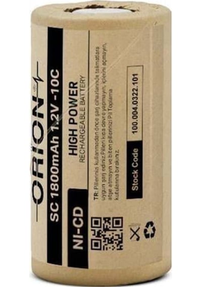 1.2v Ni-cd Sc 1800mah Şarj Edilebilir Pil - Hp - 10 Adet