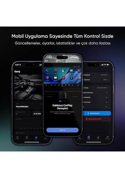 Minesk Drive-fi Pro Apple iPhone Uyumlu İçin Kablosuz Carplay Adaptörü/mobil Uygulama Desteği / 0.5 Saniye Düşük Gecikme/otomatik Bağlantı/arm - Cortex A7 İşlemci/otomatik Araç Tanıma