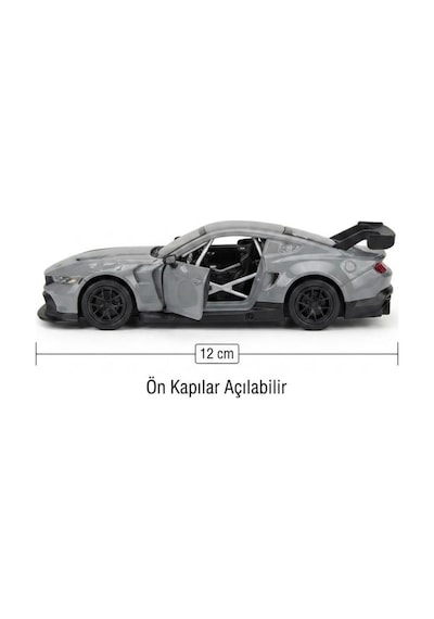 Hobbiez Ford Mustang Gt 3 Kapıları Açılabilir Model Diecast 1/36 Ölçek Metal Standlı Araç