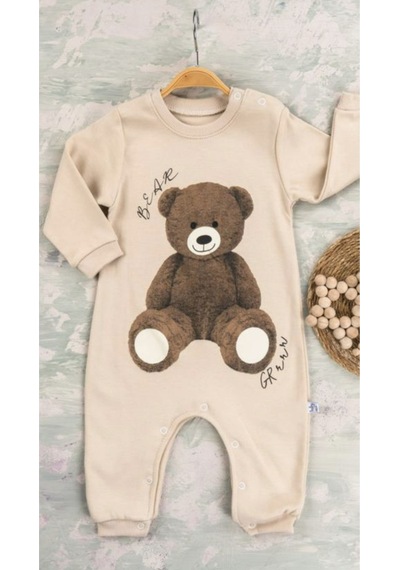 Penye " Bear " Bebek Tulumu Kahverengi
