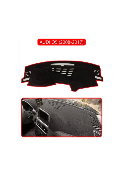 Audi Q5 2008-2017torpido Koruma Halısı Kırmızı Kenar